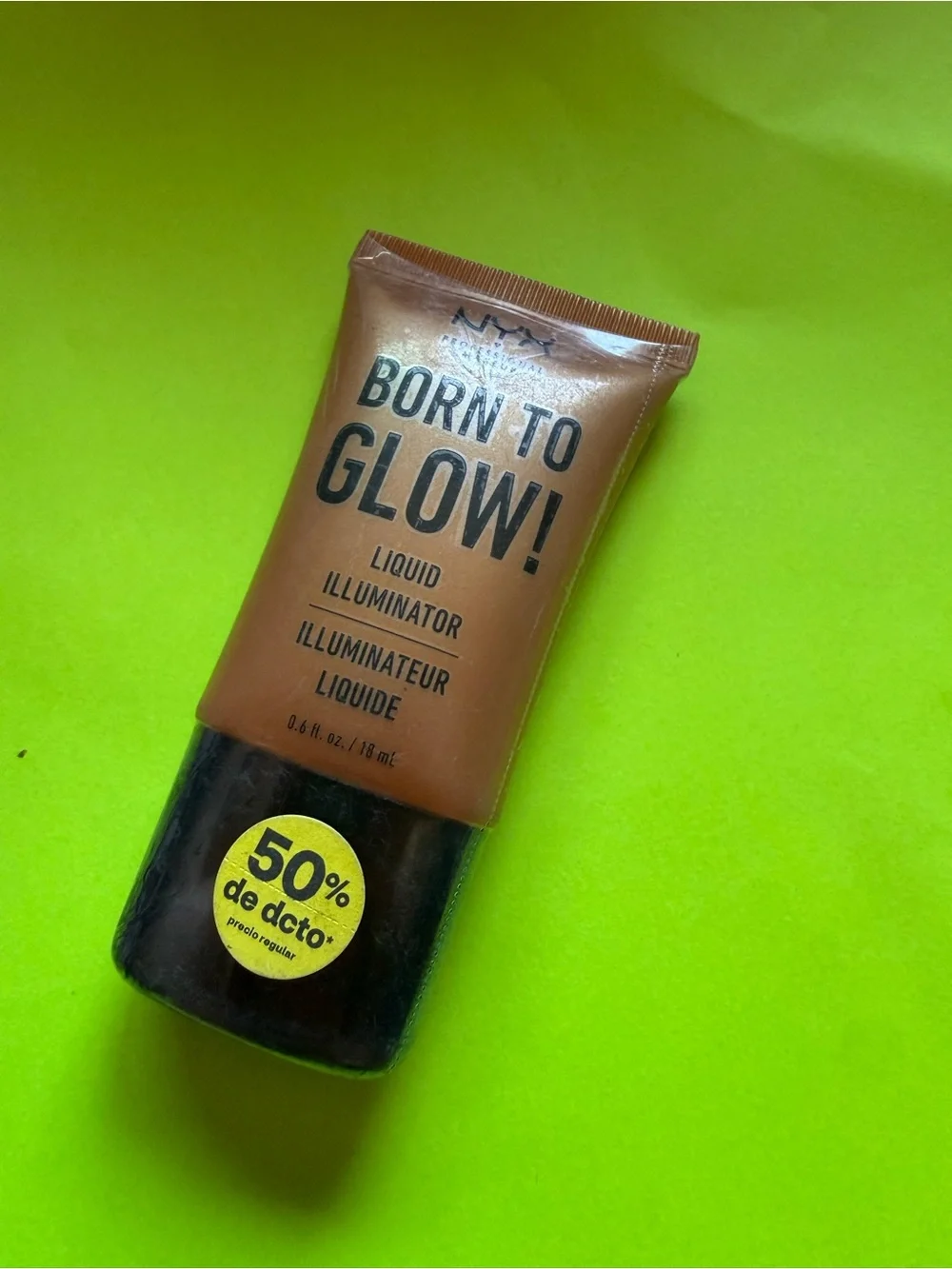 NYX Born to Glow! Liquid Illuminator Pure Gold Glow Travel 0.5 fl oz LI03